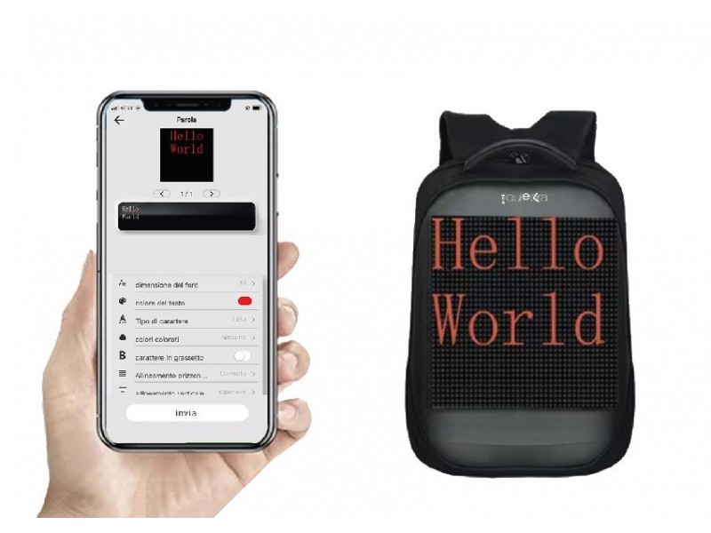 Controlla lo zaino tramite App